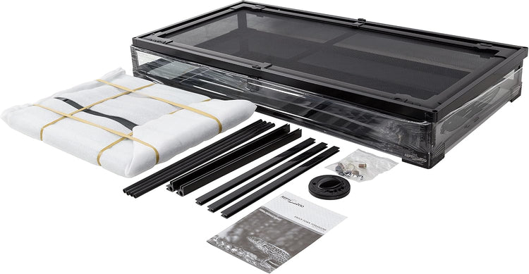 50 Gallon Reptile Glass Terrarium Tank Double Hinge Door with Screen Ventilation Large Reptile Terrarium 36" X 18" X 18"(Knock-Down)