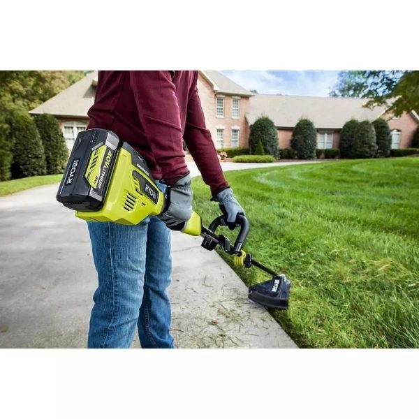 Ryobi 40V Brushless 20 In. Walk Behind Self-Propelled Mower/String Trimmer/Leaf Blower with (2) Batteries and (2) Chargers