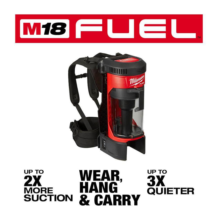 0885-20-48-11-1850 M18 Fuel 1 Gal. 18-Volt Lithium-Ion Brushless Cordless 3-in-1 Backpack Vacuum W/5.0Ah Battery