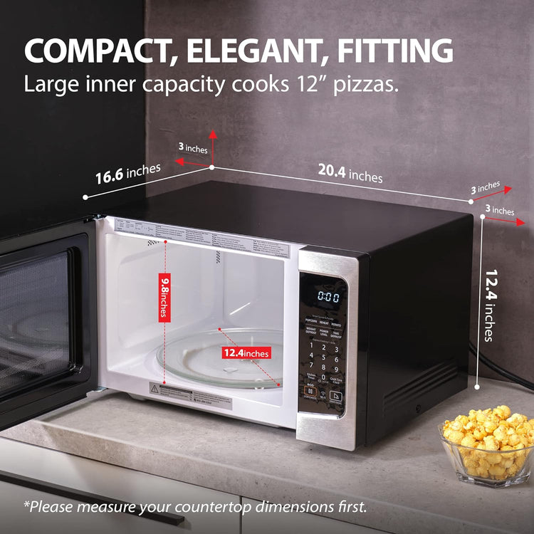 Toshiba 4-in-1 Ml-EC42P(SS) Countertop Microwave Oven, Smart Sensor, Convection, Air Fryer Combo, Mute Function, Position Memory 13.6" Turntable