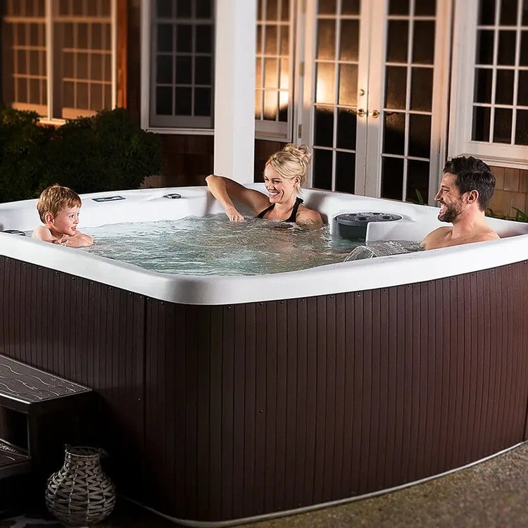 Lifesmart Spas 5 - Person 23 - Jet Rectangular Plug and Play Hot Tub with Ozonator in Espresso