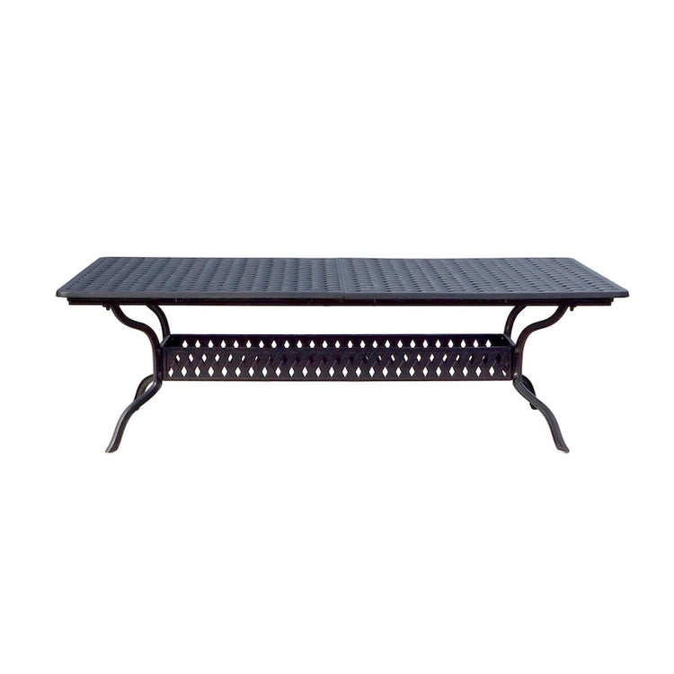 Nassau 11-Piece Patio Dining Set (with 2 Swivel Rockers) and 42 X 92/42 X 120 Rectangular Extension Dining Table
