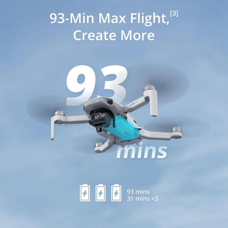 DJI Mini 4K, Drone with 4K UHD Camera for Adults, Under 249 G, 3-Axis Gimbal Stabilization, 10km Video Transmission, Auto Return, Wind Resistance