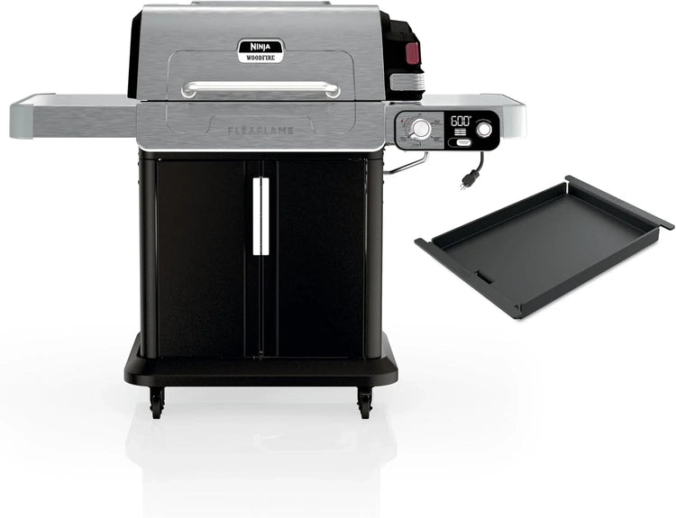Ninja Flexflame, Grill and Smoker, Electric and Propane Grill, Roaster, BBQ Grill, 5-in-1 Cooking System, 3 Burner, Digital Control, Outdoor Cooking