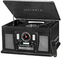 Victrola 8-in-1 Bluetooth Record Player & Multimedia Center, Built-in Stereo Speakers - Turntable, Wireless Music Streaming