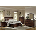 Master Bedroom Set 5pc Classic Brown Cherry Finish Platform Storage Bed