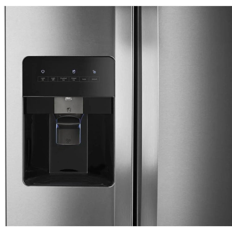 36-Inch Wide Side-by-Side Refrigerator - 24 Cu. Ft.. Stainless Steel