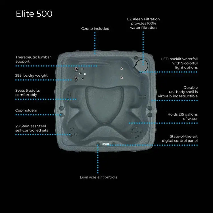 Aquarest Spas Jet Square Plug and Play Hot Tub with Ozonator