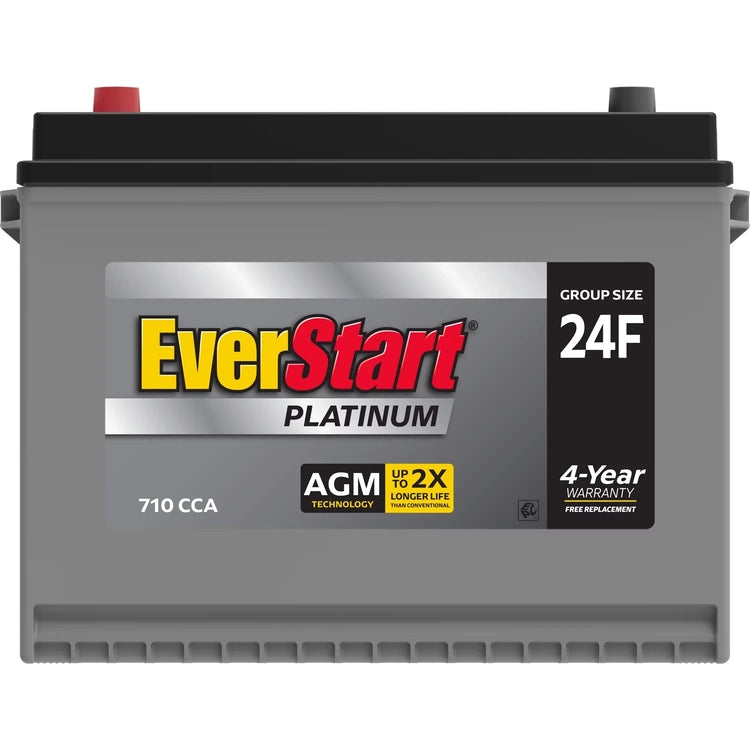 Everstart Platinum Agm Automotive Battery, Group Size 24F 12 Volt, 750 Cca - Madeinusa