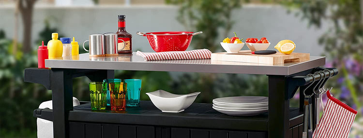 Keter Unity Xl Portable Outdoor Table and Storage
