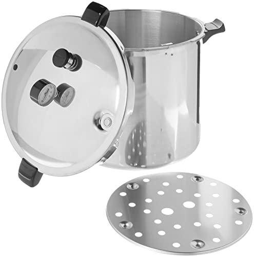 Presto 01784 23 Quart Induction Compatible Pressure Canner, Silver, Aluminum, Home & Kitchen