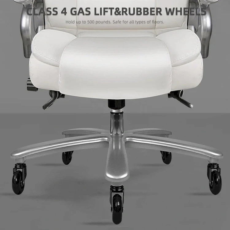 Bossin Big and Tall Executive Office Chair,500LBS Adjustable Lumbar Support Ergonomic Chair with High Back Pu Leather Computer