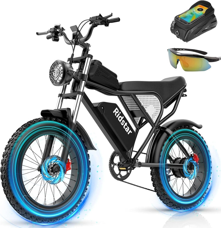 Electric Bike Q20,2000W, 37Mph, 20" Fat Tires