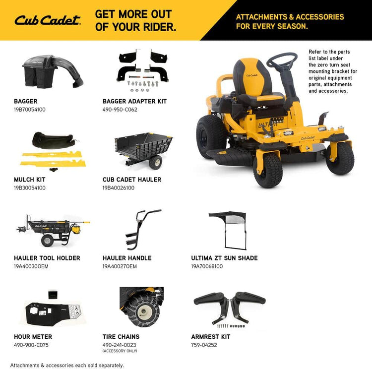 Cub Cadet Ultima ZTS1 42-in Fabricated Deck Zero-Turn Riding Mower - 22-HP V-Twin Kohler 7000 Series Engine - Dual Hydro Drive