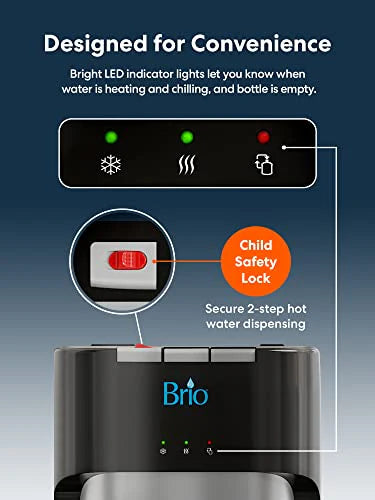 Brio Bottom Loading Water Cooler Water Dispenser - Essential Series - 3 Temperature Settings