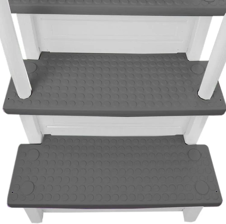 Select Anti-Slip in-Pool Steps, Gray, for Above Ground Swimming Pools, Can Mount to Decks 48" to 54" H, Safety Stairs Capacity up to 300 Lbs