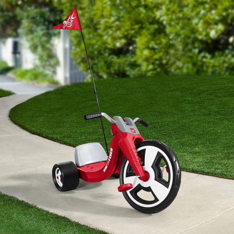 Radio Flyer Big Sport Chopper Tricycle with 16-Inch Front Wheel, Unisex, Red, for Ages 3-7
