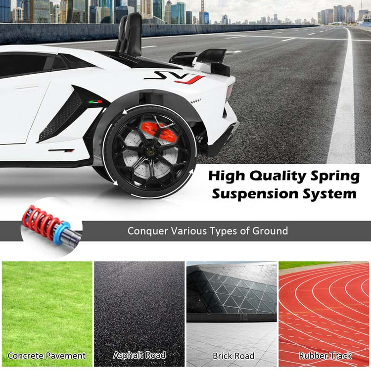 Licensed Lamborghini Svj Kids Ride-on Car, 12V Battery Powered Sports Car Toy with Trunk & Remote