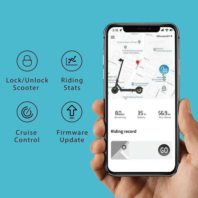 Electric Scooter -500W Motor 10" Solid Tires, up to 18 Miles Long-Range and 19 MPH Portable Folding Commuting Scooter for Adults