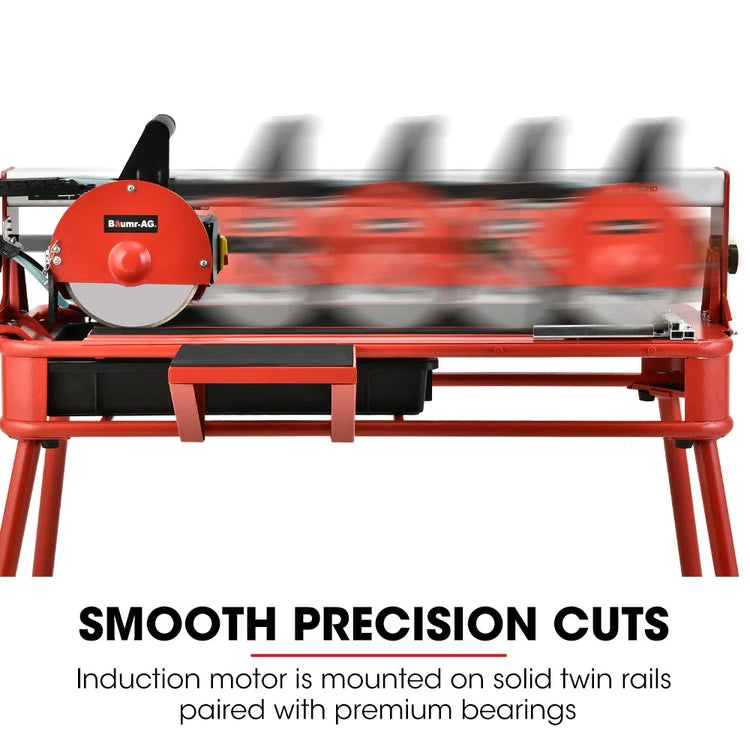 Baumr-Ag 800W Electric Tile Saw Cutter with 200mm (8") Blade, 720mm Cutting Length, Side Extension Table