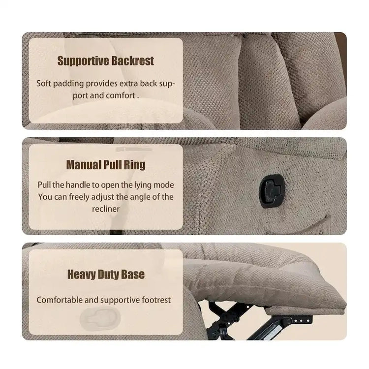 Super Comfortable Standard Size Heating and Massage Recliner Chair