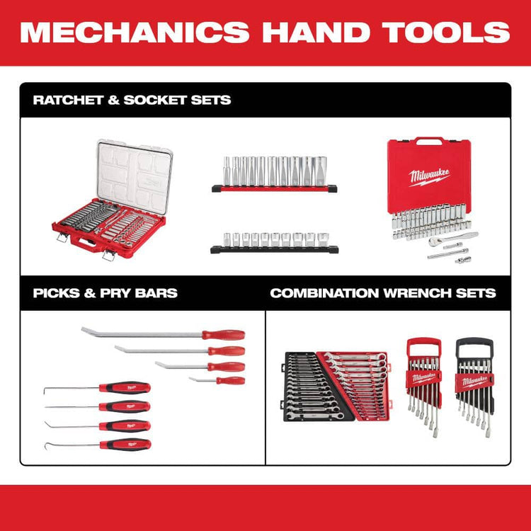 Sae/Metric Combination Ratcheting Wrench Mechanics Tool Set (30-Piece) 48-22-9416-48-22-9516