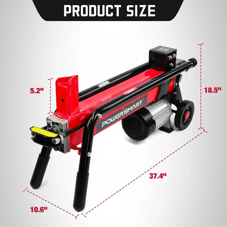 Powersmart Electric Log Splitter 7-Ton - Efficient Wood Splitter with 3500 Motor Speed, 15 Amp