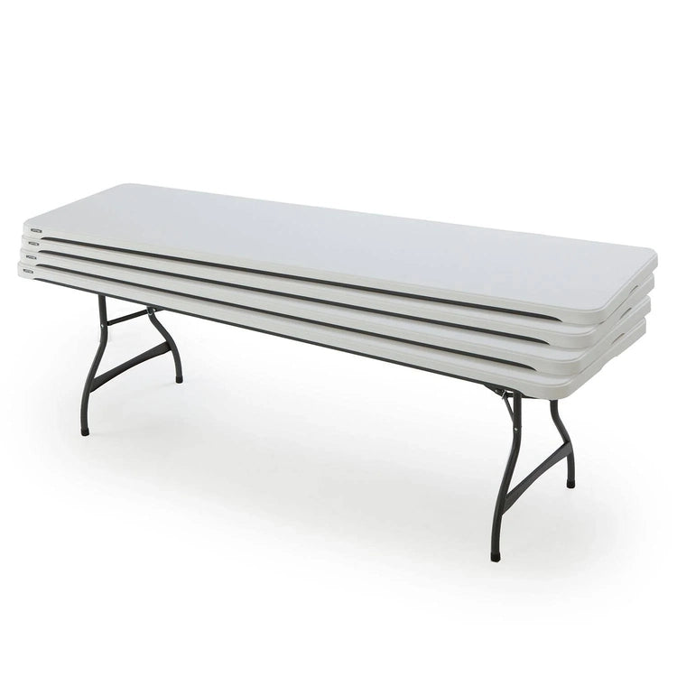 Lifetime 4-Pack Commercial Stacking 8 Ft Folding Table - White (80344)