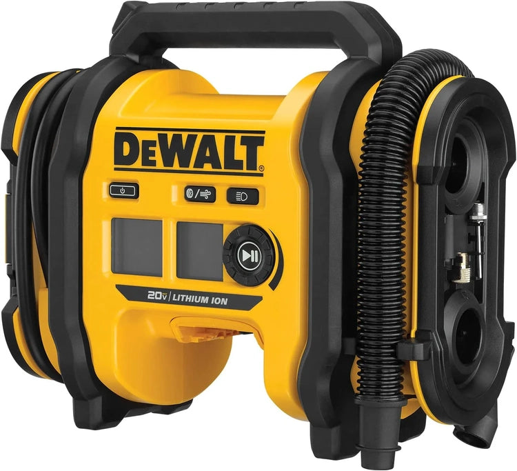 0177 Dewalt 20V Max Tire Inflator, Compact and Portable, Automatic Shut Off, LED Light, Bare Tool Only (DCC020IB) Battery & Charger Not Included