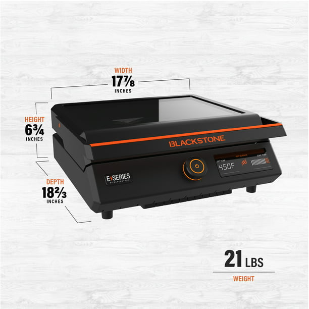 Blackstone E-Series 17" Electric Tabletop Griddle with Hood, Black