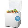 1.8 Cu. Ft. Chest Freezer with Removable Basket, Bottom Drain, 7-Level Thermostat, Freestanding Design for Home and Apartment
