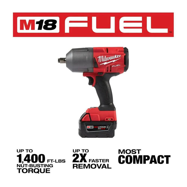 Milwaukee M18 Fuel High Torque 1/2 Impact Wrench with Friction Ring Kit 2767-22R