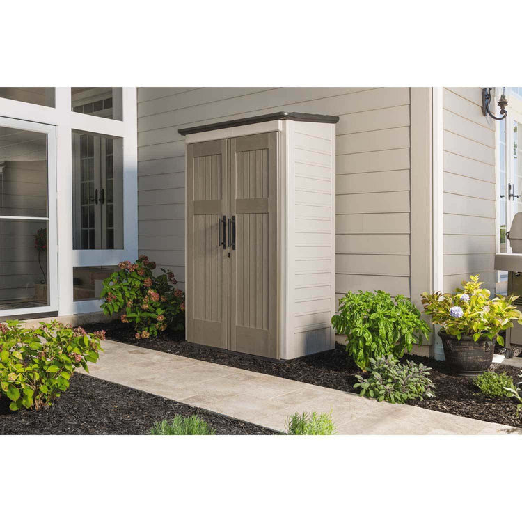 Rubbermaid Outdoor Storage Shed, 52 Cu. Ft.., Weather-Resistant, Lockable Doors