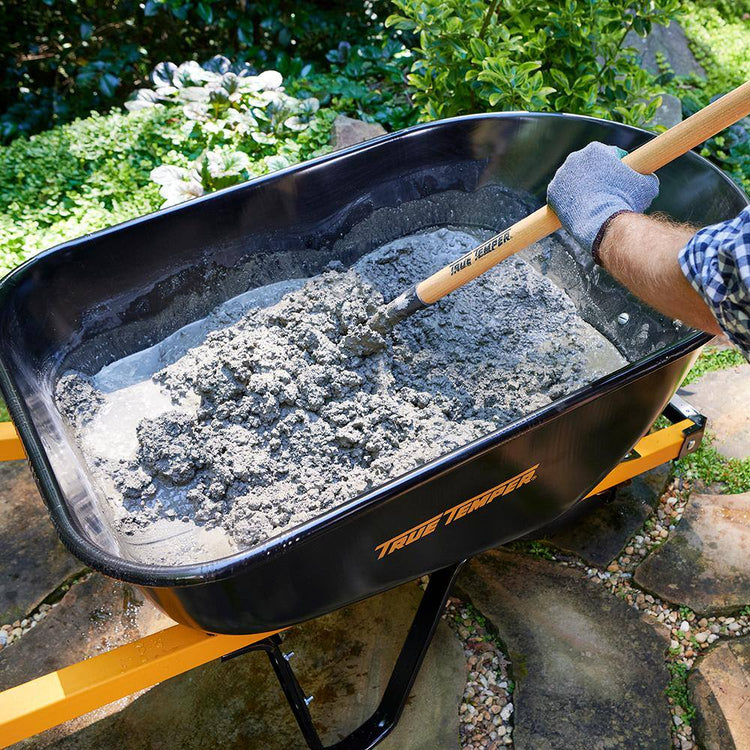 True Temper R6STFFEC 6 Cu. Ft.. Barrow in a Box Steel Wheelbarrow with Never Flat Tire and Steel Handles