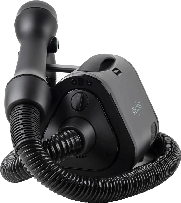 Reverse-Air Hair Dryer with Hair Clips - Black