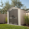Lifetime 7x7 Ft UV-Protected Plastic Storage Shed with Skylight & Double Doors