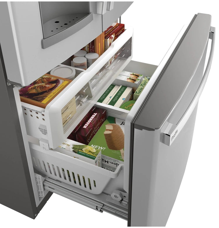 GE Profile Series Energy Star 27.7 Cu. Ft.. Fingerprint Resistant French-Door Refrigerator with Hands-Free Autofill