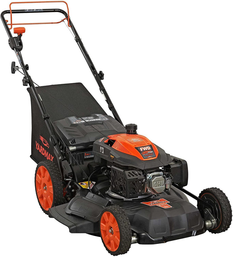 YG2860 22'' 201cc 3-in-1 Gas Self-Propelled Lawn Mower with Cvt and High Wheels