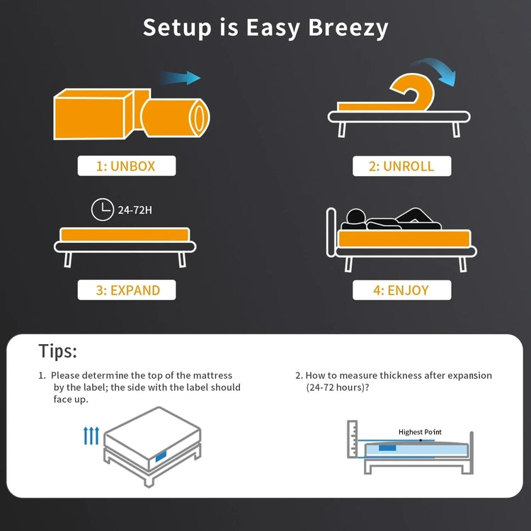 Swedrea Plush Hybrid Memory Foam 8/12 In.Cooling Breathable Mattress with Certipur-Us, Sgs and Oeko-Tex