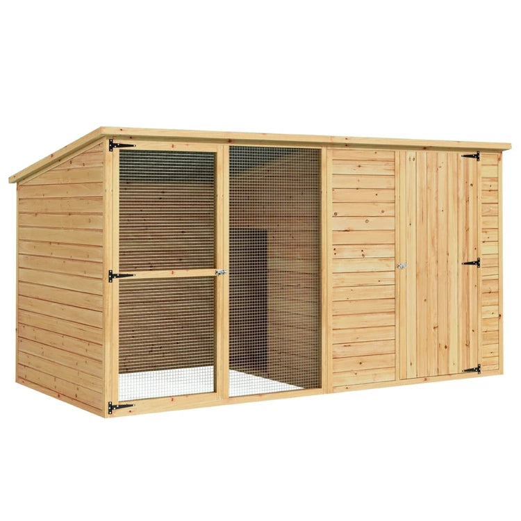 I.Pet Dog Kennel Extra Large 2.28M Wooden House Bed Outdoor Pet Puppy Cabin Log