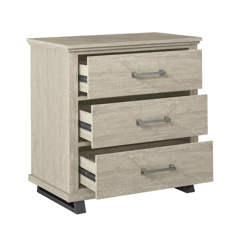 Farmhouse 4-Piece Bedroom Set - 2 Nightstand, 1 Chest and 1 Dresser