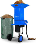 Landworks Leaf Mulcher Shredder Electric Green and Waste Management Heavy Duty 120V AC 11" Inch Cutting Blade .5" Inch Cutting Capacity for Leaves