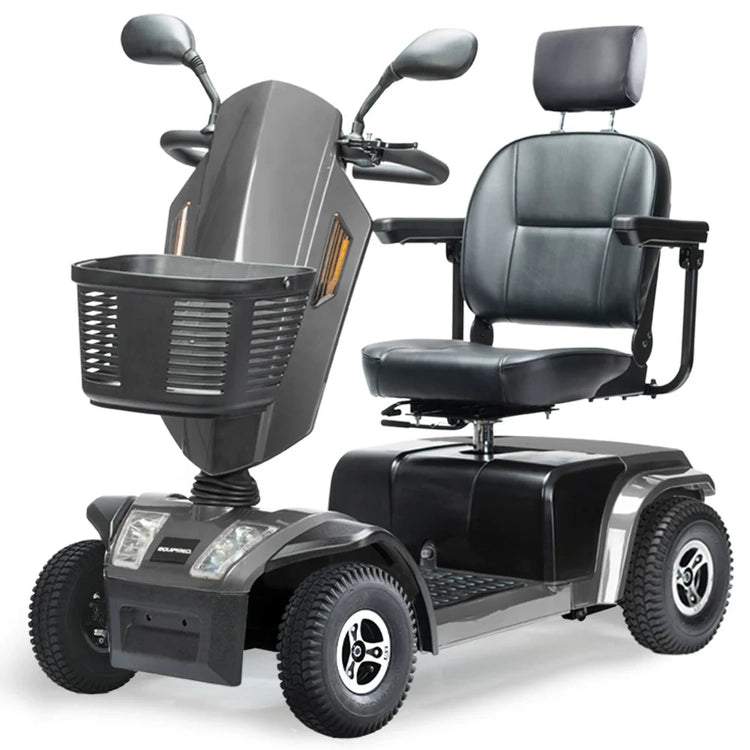 Equipmed Mobility Scooter, S-Xxl Comfortable Size for All Riders, 30km Max Range, 180kg Capacity, Grey