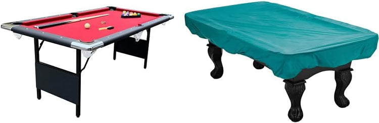 Hathaway Fairmont 6 Ft Portable Pool Table, Adults Folding Billiards Tables for Game Room with Easy Foldable Storage