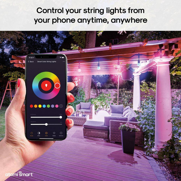 Atomi Smart Wi-Fi Smart Color String Lights 24 Feet AT1326