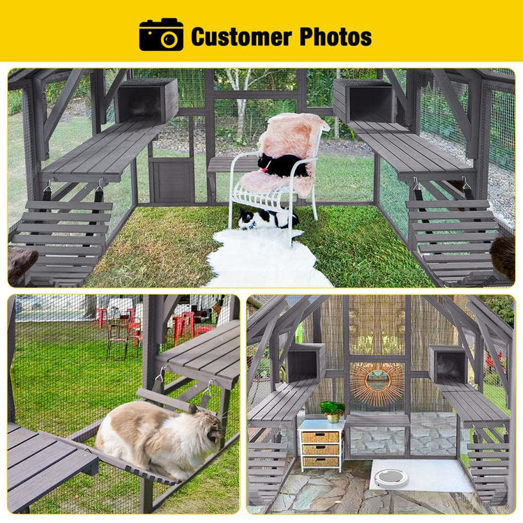 Aivituvin Outdoor Cat Run, Large Cat Enclosure
