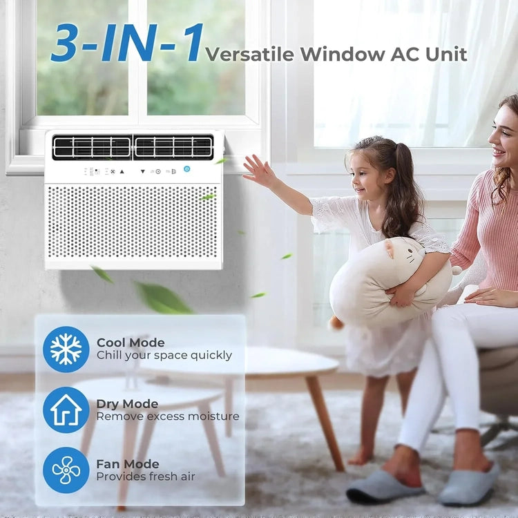 Antarctic Star U-Shaped Air Conditioner Window 12000BTU Window Air Conditioner Cools