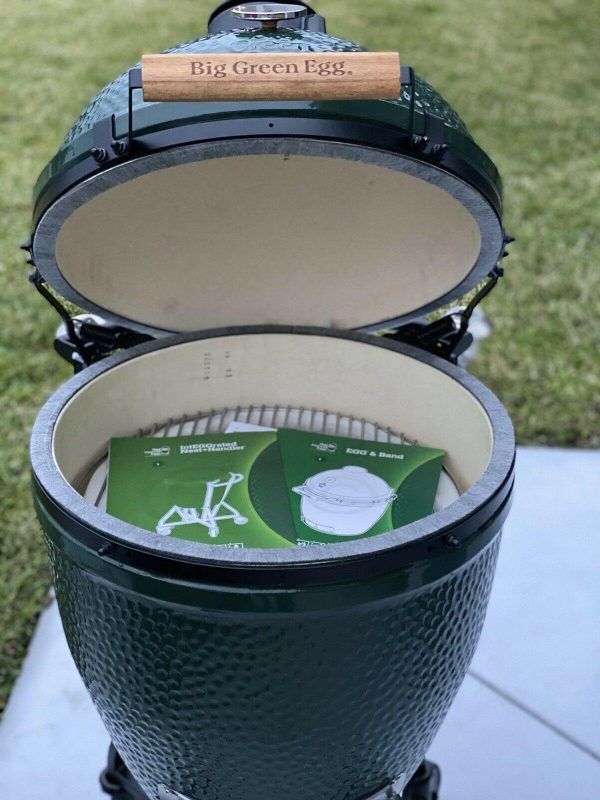 Big Green Egg Grill Smoker with New Accessories