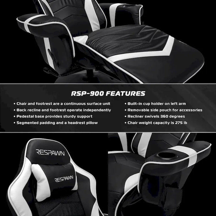Gaming Recliner - Reclining Chair with Footrest