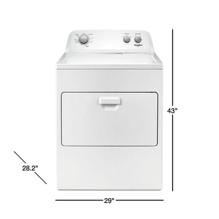 Whirlpool 7.0 Cu. Ft.. Electric Dryer, Autodrytm System, Wrinkle Shieldtm, White